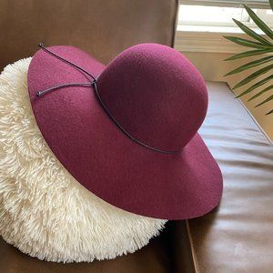 F21 Maroon Red Sun Hat